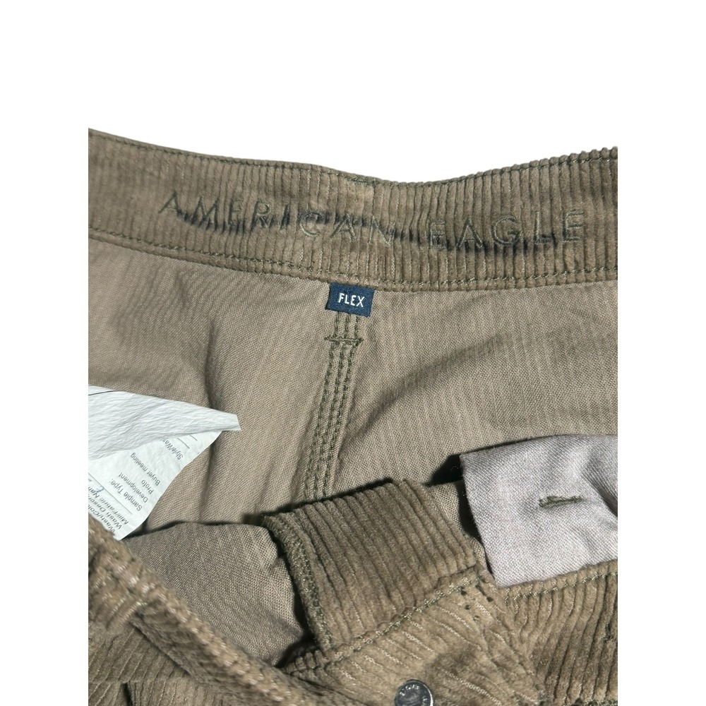 American Eagle Mens Flex Carpenter Pants Size 32X32 Olive Color Corduroy Feel - Picture 6 of 9